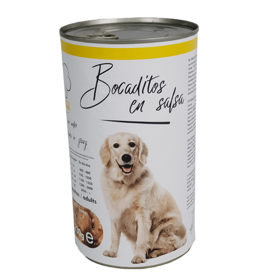 Bocaditos de pollo para perros, lata de 1230 g