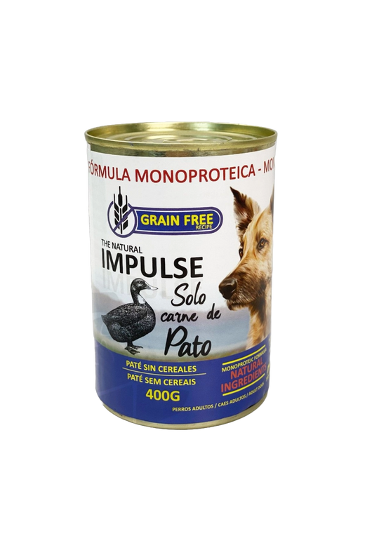 Natural Impulse con pato para perros, lata de 400 g