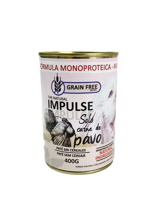 Natural Impulse con pavo para perros, lata de 400 g