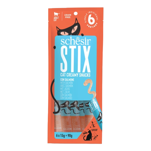 Schesir Snack Stix Salmón 6x15g
