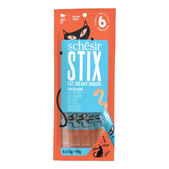 Schesir Snack Stix Salmón 6x15 g