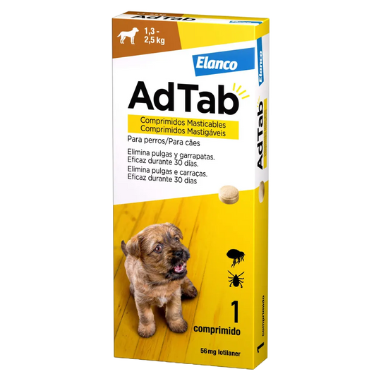 AdTab 56 mg para perros de 1,3 a 2,5 kg