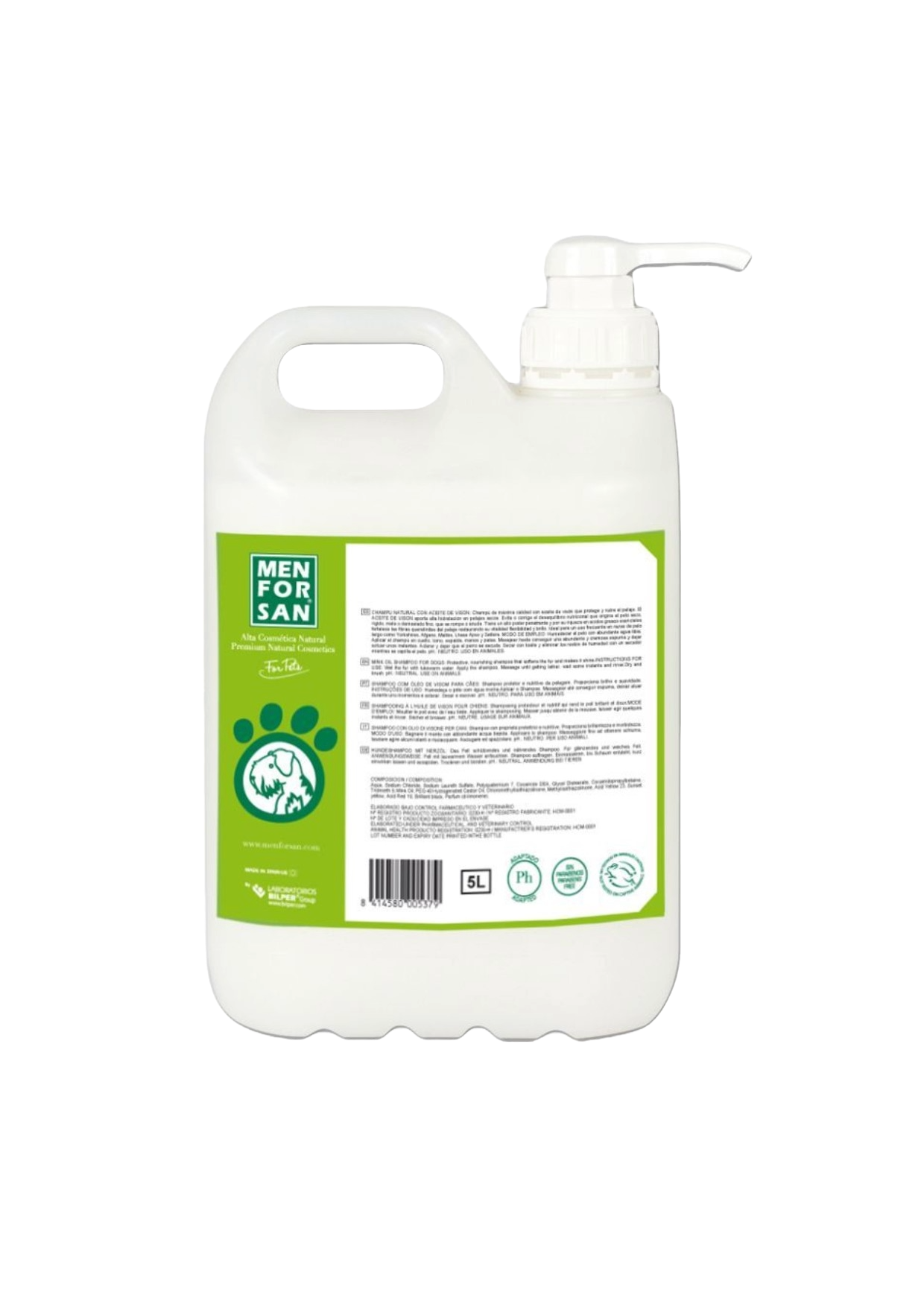 Champú Menforsan con Aceite de Visón para Perros