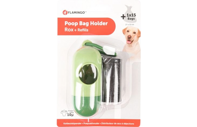Dispensador de bolsas para perro con mosquetón
