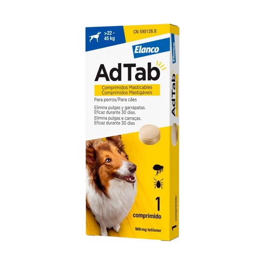 AdTab 900 mg para perros de más de 22 a 45 kg