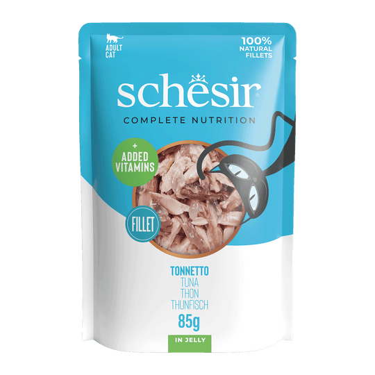 Schesir Sobre Atún 85g alimento completo para gatos
