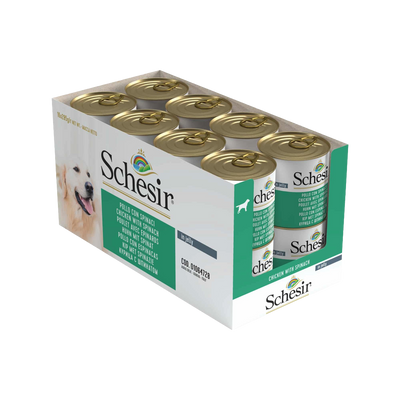 Schesir Lata Pollo con espinacas 285g