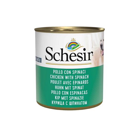 Schesir Lata Pollo con espinacas 285 g