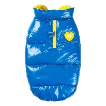 Abrigo acolchado para perros FuzzYard Amor azul cobalto