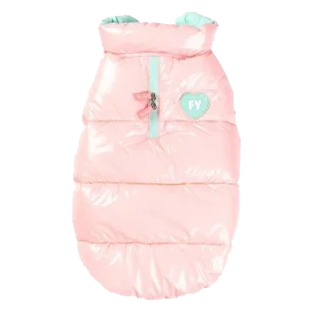 Abrigo acolchado para perros FuzzYard Amor rosa chicle