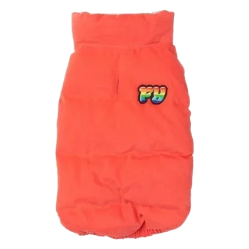 Abrigo acolchado para perros FuzzYard Ashbury rojo vintage