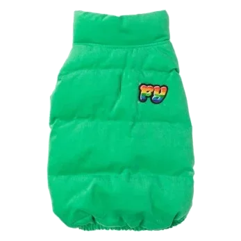 Abrigo acolchado para perros FuzzYard Ashbury verde