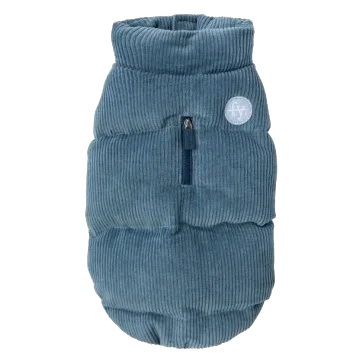 Abrigo acolchado para perros FuzzYard Mosman azul lavado
