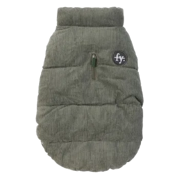 Abrigo acolchado para perros FuzzYard Mosman caqui talla 6