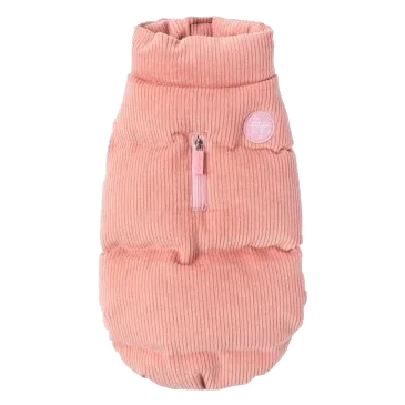 Abrigo acolchado para perros FuzzYard Mosman rosa