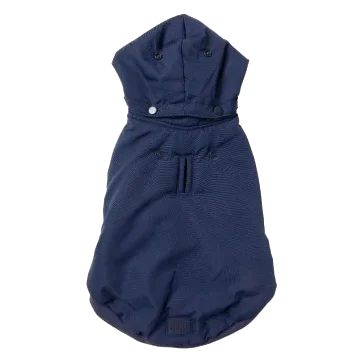 Abrigo con capucha para perros FuzzYard Essential azul marino