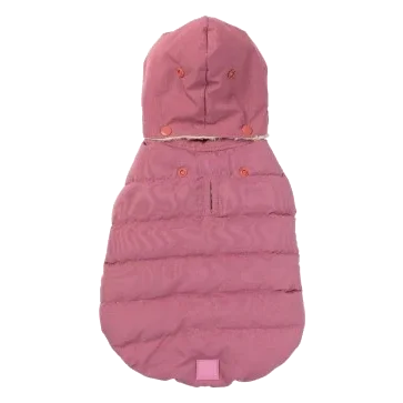 Abrigo con capucha para perros FuzzYard Essential malva