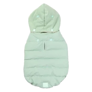 Abrigo con capucha para perros FuzzYard Essential menta