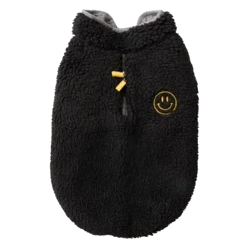 Abrigo de borreguito para perros FuzzYard Basecamp negro