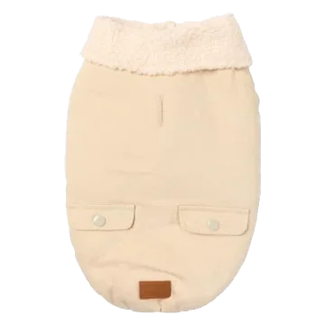 Abrigo para perros FuzzYard Frontier con sherpa tostado