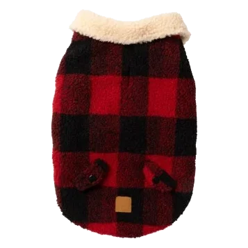 Abrigo para perros FuzzYard Lumberjack 25 rojo