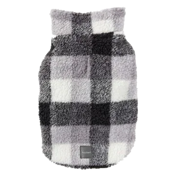 Abrigo polar para perros FuzzYard Lumberjack blanco y negro