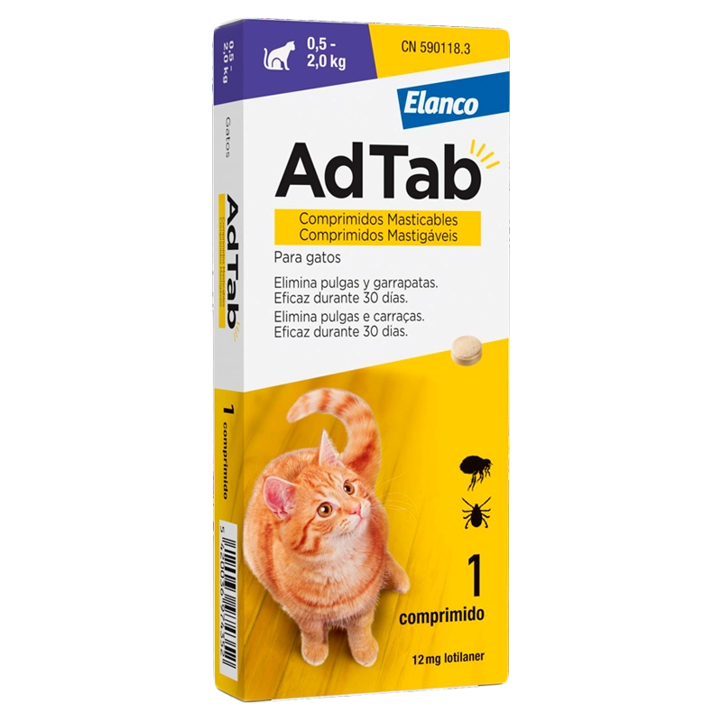 AdTab Comprimidos Masticables para Gatos (0,5 - 2 kg)