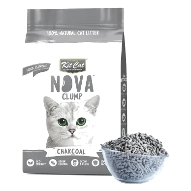 Arena para gatos aglomerante Kit Cat NovaClump carbón 7 L