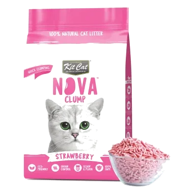 Arena para gatos aglomerante Kit Cat NovaClump fresa 7 L