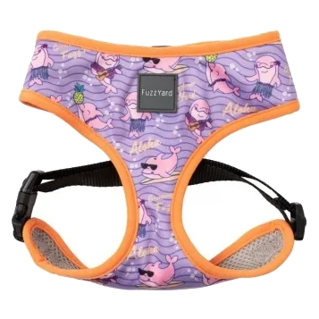 Arnés para perros FuzzYard Aloha Dolphins transpirable