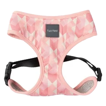 Arnés para perros FuzzYard Pink Lemonade de licra transpirable