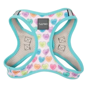 Arnés Step-In para perros FuzzYard Candy Hearts transpirable