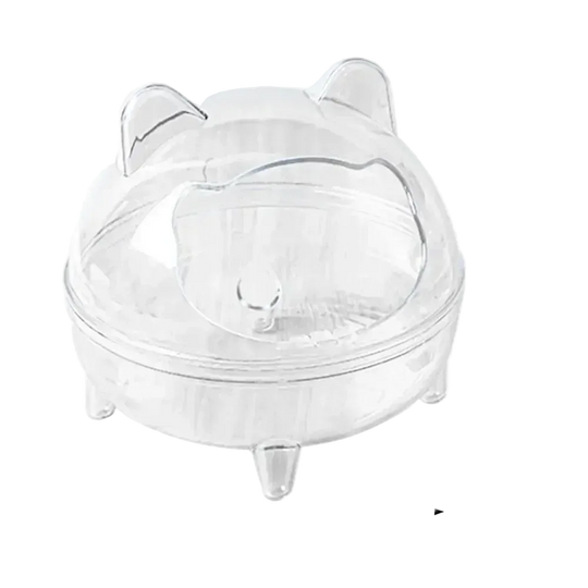 Aseo transparente con forma de osito para hámster, S (9 cm) - ZONLIDOOG