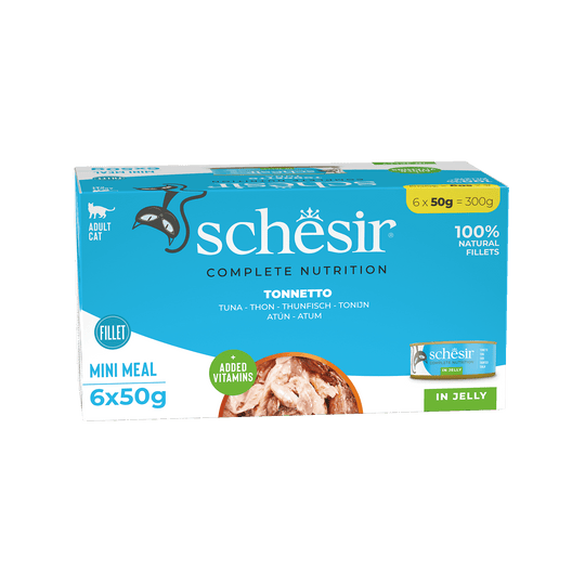 Schesir Latas Multipack Atún 6x50gr alimento completo para gatos
