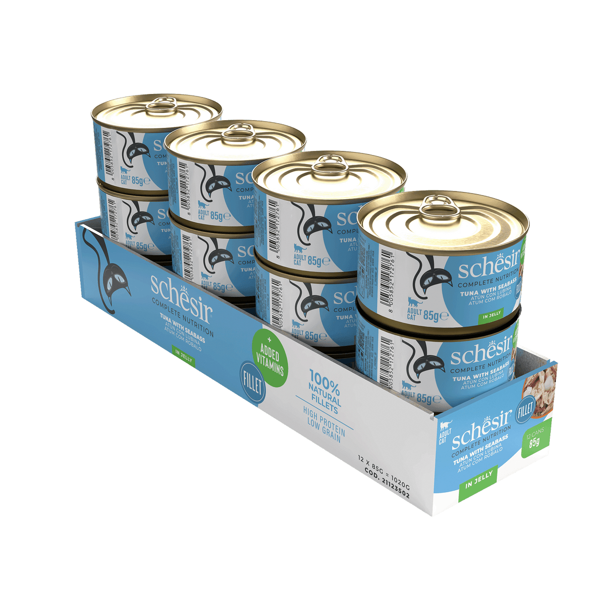 Schesir Lata Atún con Lubina 85g alimento completo para gatos - imagen 2
