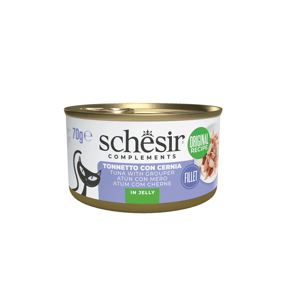 Schesir Lata Atún con Mero 70 gr para gatos
