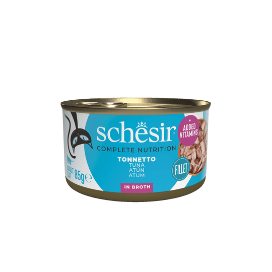 Schesir Lata Atún al natural alimento completo 85g para gatos