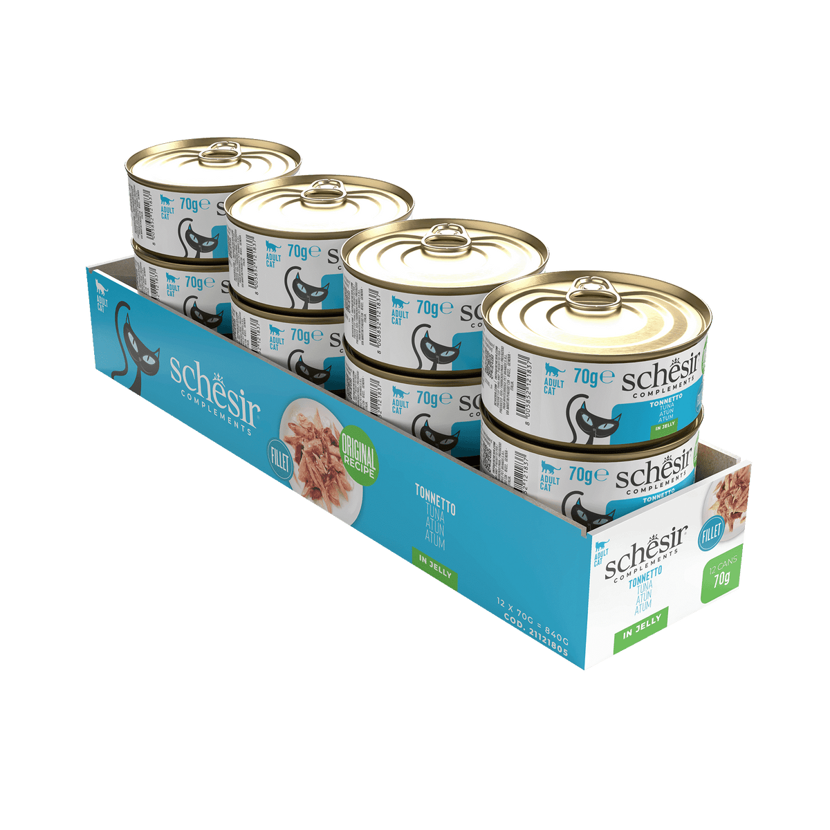 Schesir Lata atun 70 gr gelatina para gatos - imagen 2