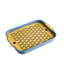 Bandeja higiénica de doble capa con rejilla para conejos y cobayas, azul S (27 x 18 cm)