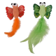 Blíster con dos mariposas con pluma para gatos