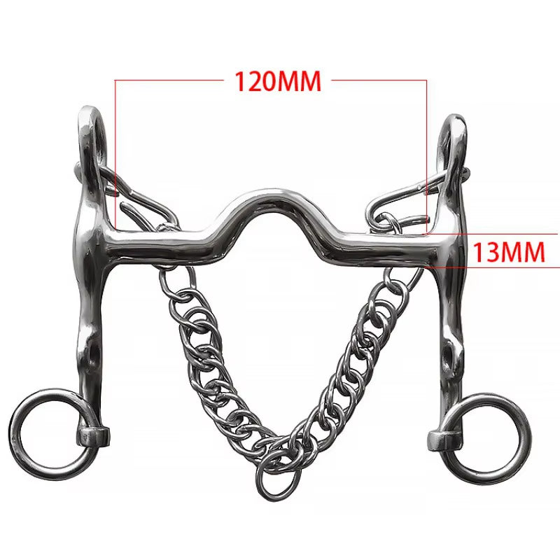 Bocado de acero inoxidable para caballo, varios modelos