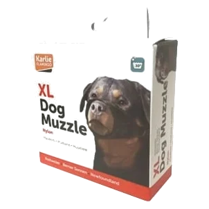 Bozal Flamingo Ned negro de nailon talla XL para perros