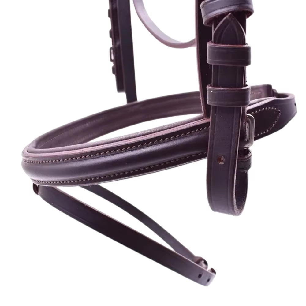 Brida inglesa de cuero para caballo con riendas - vista 6