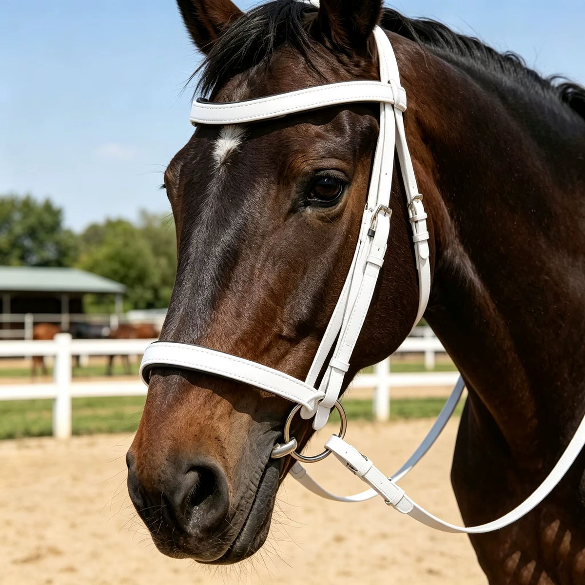 Brida de PVC con riendas ajustables para caballo - vista 3