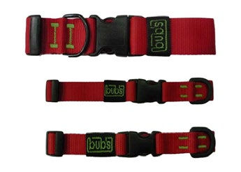 Collares Bub’s rojos en sus distintas tallas — imagen del catálogo