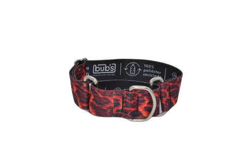 COLLAR BUBS 40 MM MARTINGALE TALLA M LAVA — imagen original