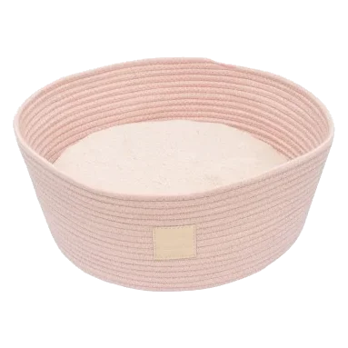 Cama cesta de cuerda para gatos FuzzYard Life Soft Blush