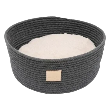 Cama cesta de cuerda para gatos FuzzYard Life Slate Grey