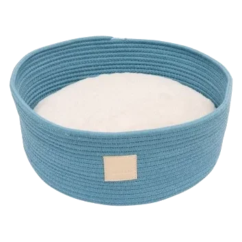 Cama cesta de cuerda para gatos FuzzYard Life French Blue