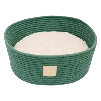 Cama cesta de cuerda para gatos FuzzYard Life Myrtle Green